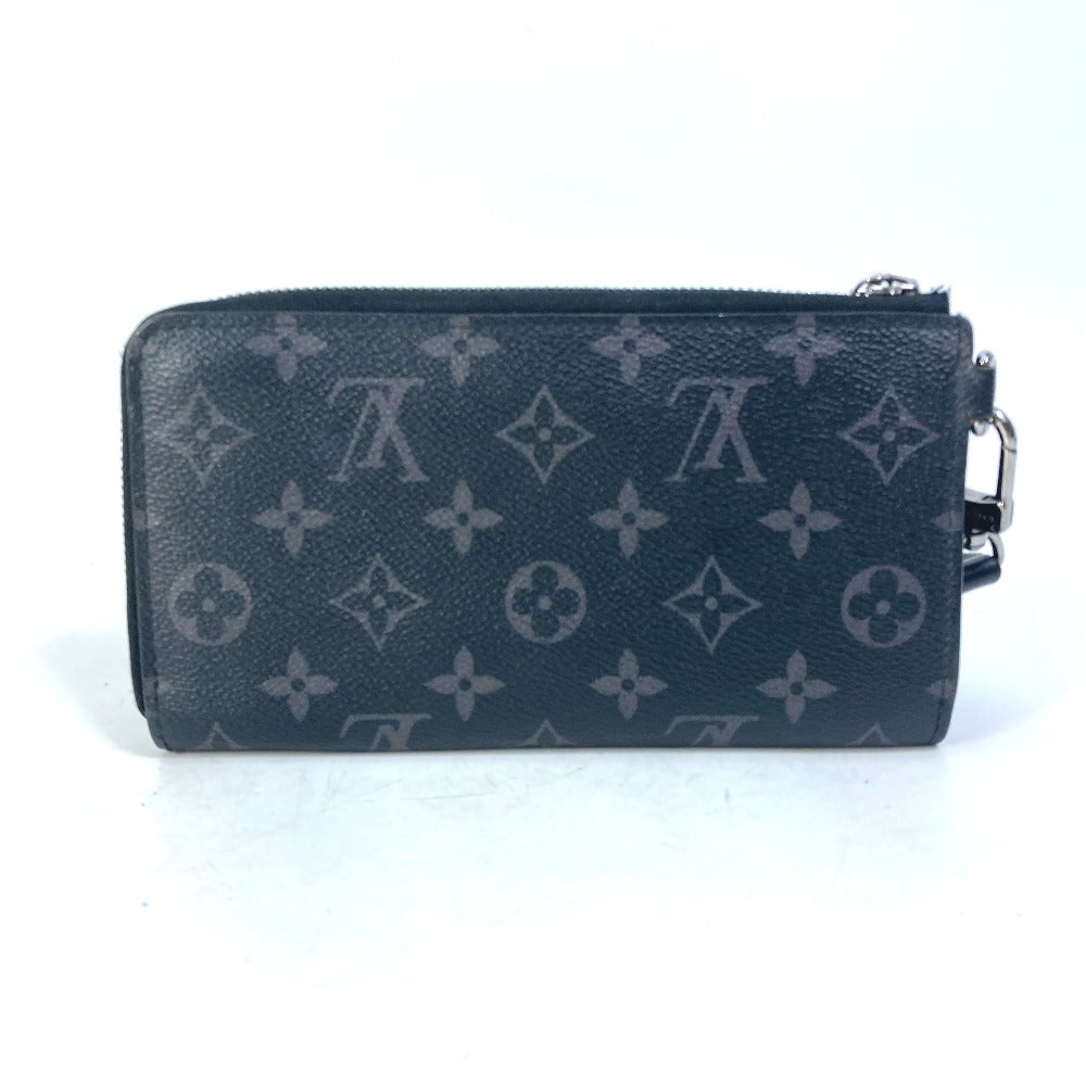 LOUIS VUITTON Long Wallet Purse M80994  Monogram Eclipse Canvas black Monogram Eclipse Zippy Dragonne mens Used Authentic