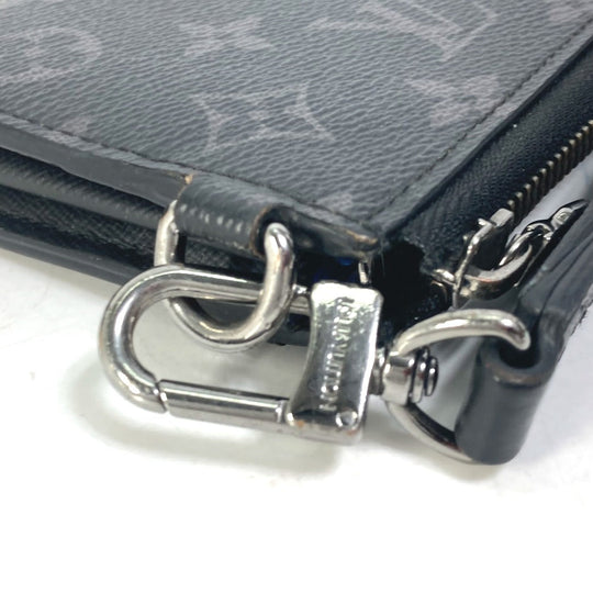 LOUIS VUITTON Long Wallet Purse M80994  Monogram Eclipse Canvas black Monogram Eclipse Zippy Dragonne mens Used Authentic