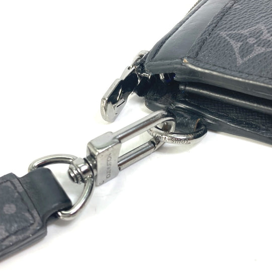 LOUIS VUITTON Long Wallet Purse M80994  Monogram Eclipse Canvas black Monogram Eclipse Zippy Dragonne mens Used Authentic