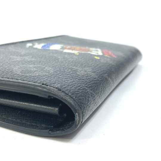 LOUIS VUITTON Long Wallet Purse M80994  Monogram Eclipse Canvas black Monogram Eclipse Zippy Dragonne mens Used Authentic