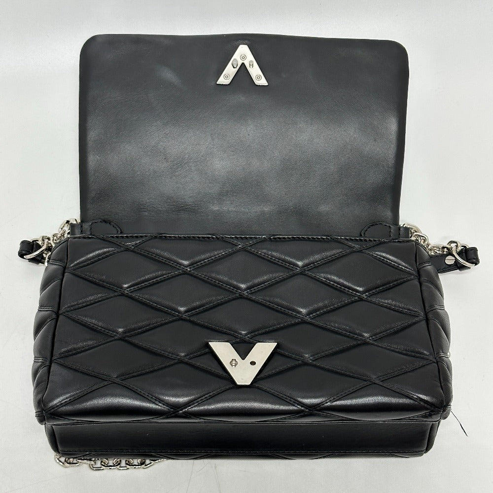 LOUIS VUITTON Shoulder Bag M50216 leather black quilting Martage Women Used Authentic