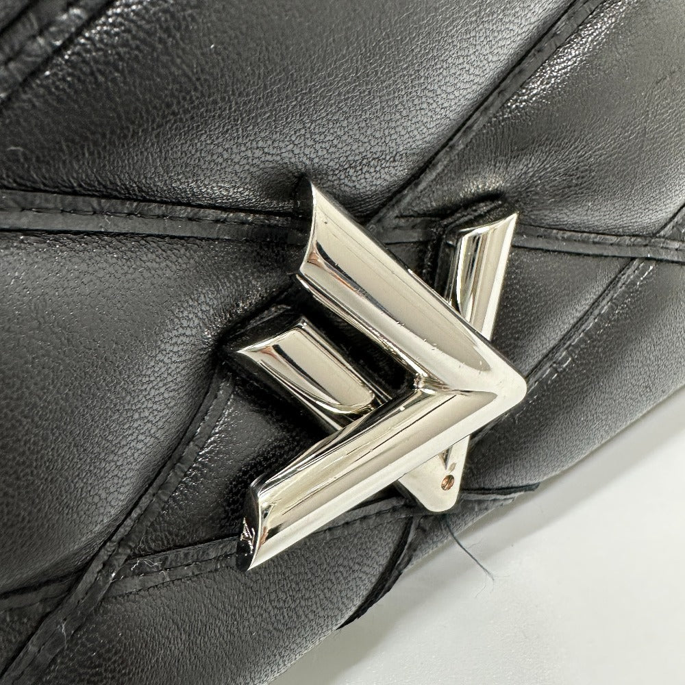 LOUIS VUITTON Shoulder Bag M50216 leather black quilting Martage Women Used Authentic