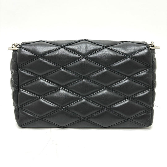 LOUIS VUITTON Shoulder Bag M50216 leather black quilting Martage Women Used Authentic