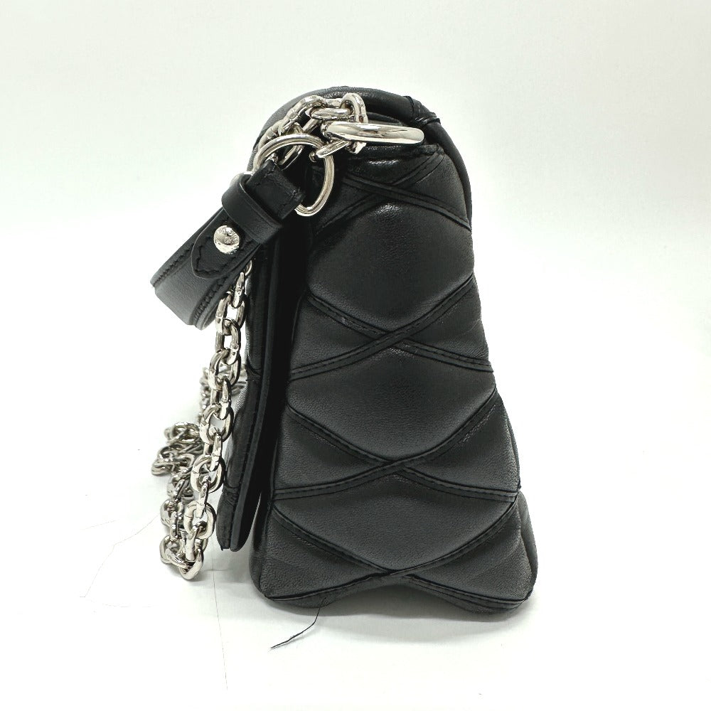 LOUIS VUITTON Shoulder Bag M50216 leather black quilting Martage Women Used Authentic