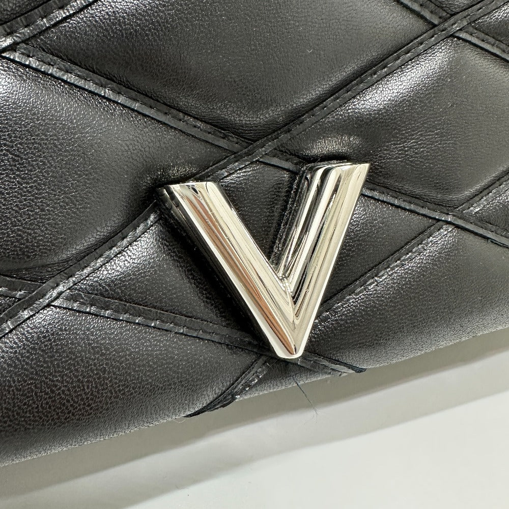 LOUIS VUITTON Shoulder Bag M50216 leather black quilting Martage Women Used Authentic