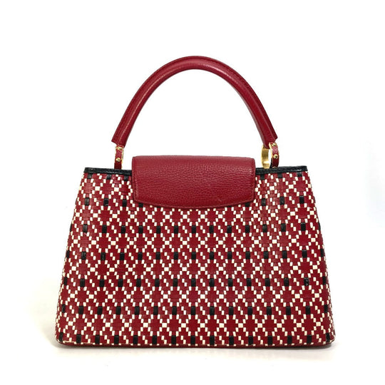 LOUIS VUITTON Handbag M42926 leather Red Plating LV signature Capusine PM