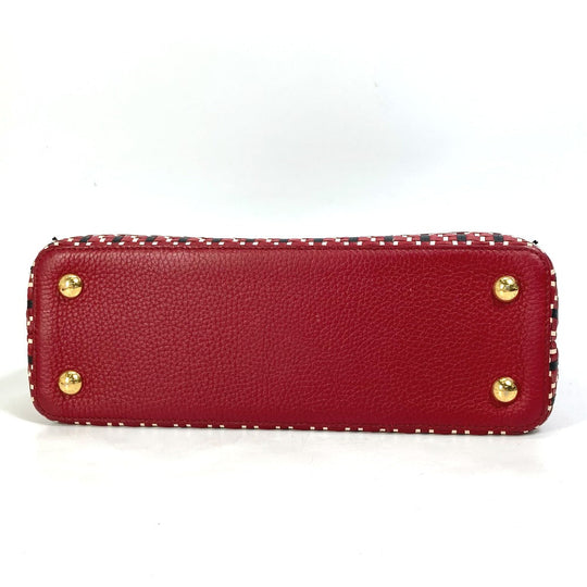 LOUIS VUITTON Handbag M42926 leather Red Plating LV signature Capusine PM