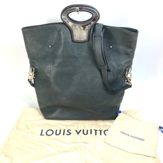LOUIS VUITTON Shoulder Bag leather black Men's runway limited Cuir Epi NS mens Used Authentic