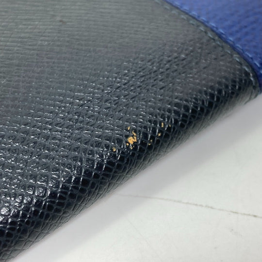 LOUIS VUITTON Long Wallet Purse M30713 Taiga Leather Navy Taiga V Portefeuille Blaza NM mens Used Authentic