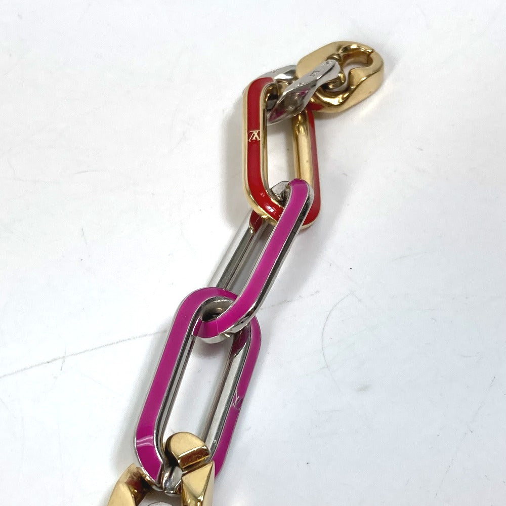 LOUIS VUITTON bracelet MP2968 metal gold accessories rhinestones Brass le LV mix Chain mens Used Authentic