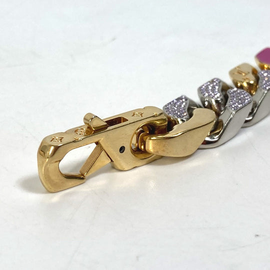 LOUIS VUITTON bracelet MP2968 metal gold accessories rhinestones Brass le LV mix Chain mens Used Authentic