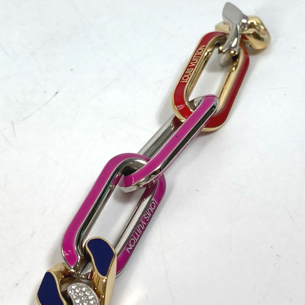 LOUIS VUITTON bracelet MP2968 metal gold accessories rhinestones Brass le LV mix Chain mens Used Authentic