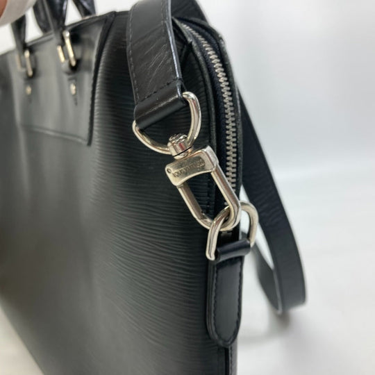 LOUIS VUITTON Business bag N50163 Epi Leather black Epi Porto Documan Jule PDJ mens Used Authentic