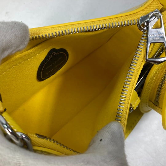LOUIS VUITTON Handbag M21702 Epi Leather yellow Kusama Yayoi Collaboration LVxYK Malelini Women Used Authentic