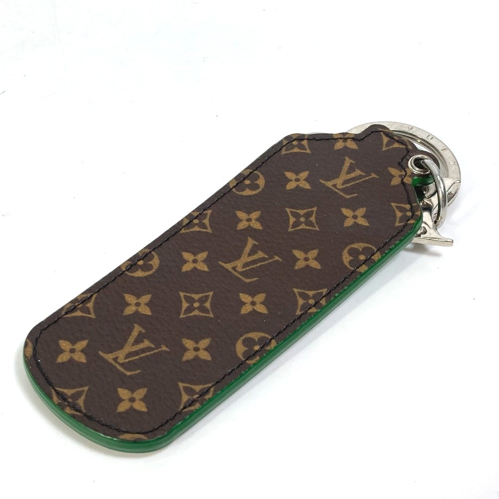 LOUIS VUITTON key ring MP3384 leather green Monogram Portocle LV paint mens Used Authentic