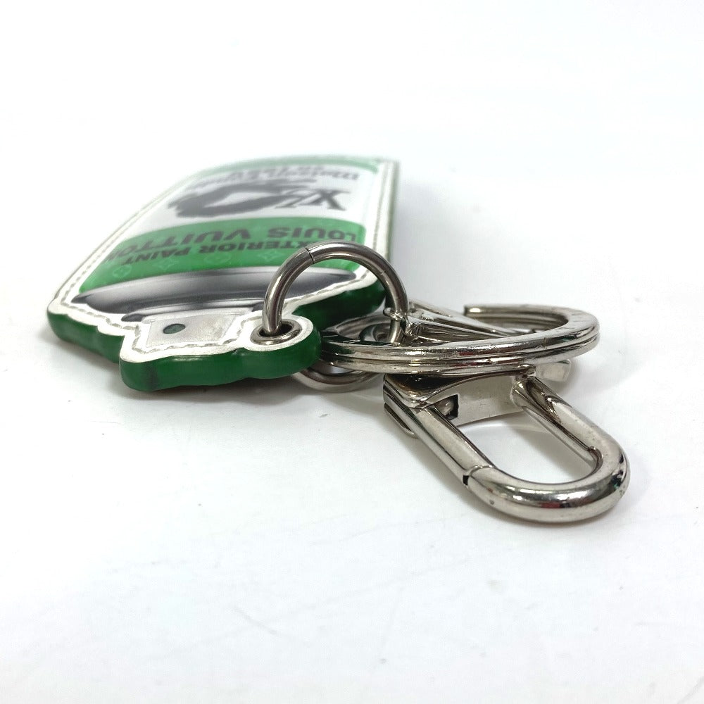 LOUIS VUITTON key ring MP3384 leather green Monogram Portocle LV paint mens Used Authentic