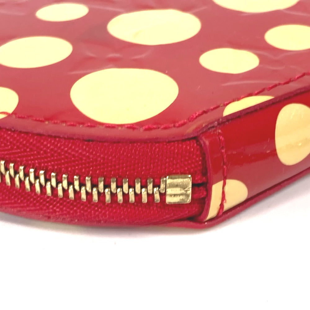 LOUIS VUITTON Coin case M91570 Patent leather Red Yayoi Kusama collaboration dot polka dot Portomone Chapeau Women Used Authentic