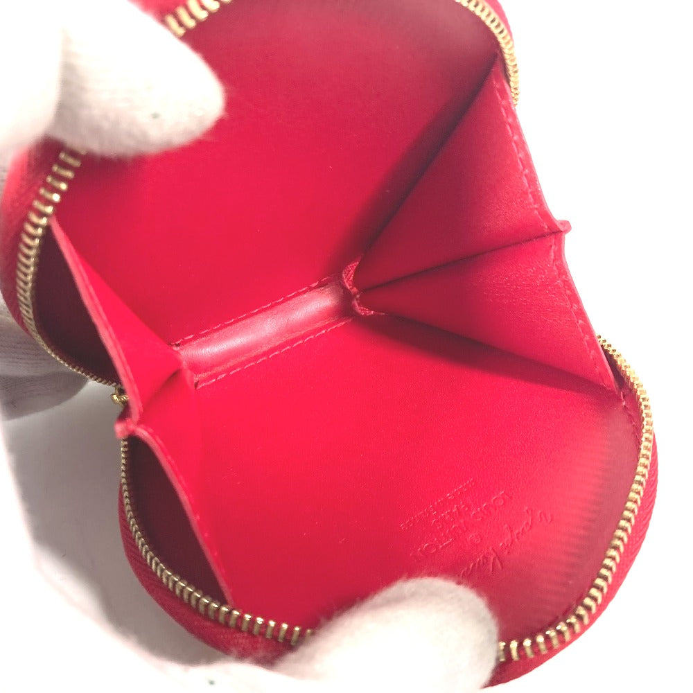 LOUIS VUITTON Coin case M91570 Patent leather Red Yayoi Kusama collaboration dot polka dot Portomone Chapeau Women Used Authentic