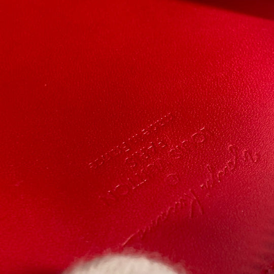 LOUIS VUITTON Coin case M91570 Patent leather Red Yayoi Kusama collaboration dot polka dot Portomone Chapeau Women Used Authentic