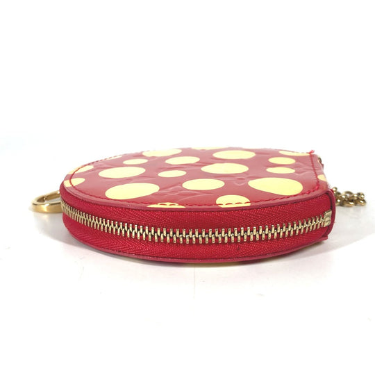 LOUIS VUITTON Coin case M91570 Patent leather Red Yayoi Kusama collaboration dot polka dot Portomone Chapeau Women Used Authentic