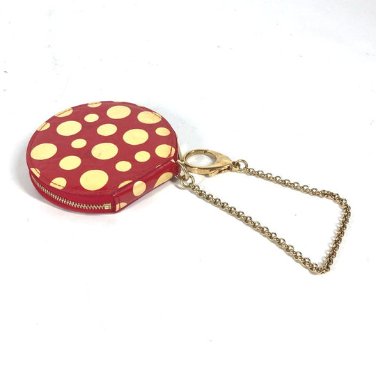 LOUIS VUITTON Coin case M91570 Patent leather Red Yayoi Kusama collaboration dot polka dot Portomone Chapeau Women Used Authentic