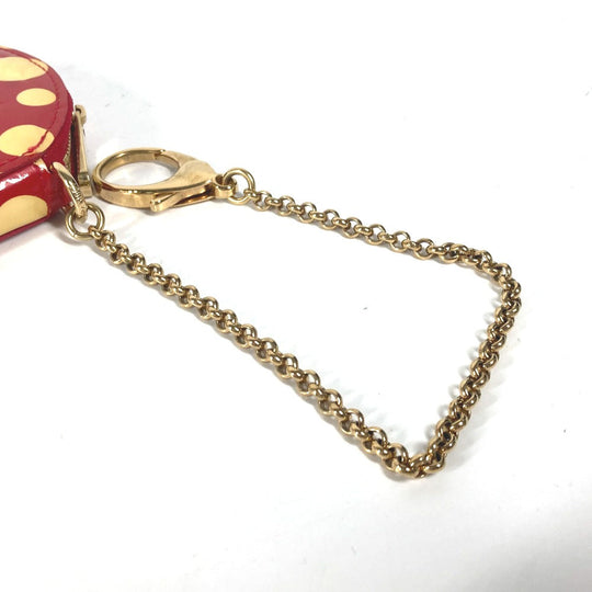 LOUIS VUITTON Coin case M91570 Patent leather Red Yayoi Kusama collaboration dot polka dot Portomone Chapeau Women Used Authentic