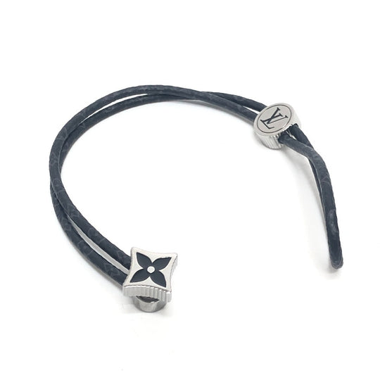 LOUIS VUITTON bracelet M8111 Monogram Eclipse Canvas black Bracelet Catch It mens Used Authentic