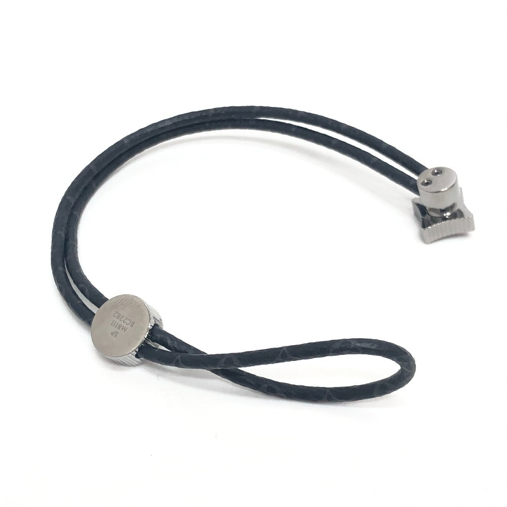 LOUIS VUITTON bracelet M8111 Monogram Eclipse Canvas black Bracelet Catch It mens Used Authentic