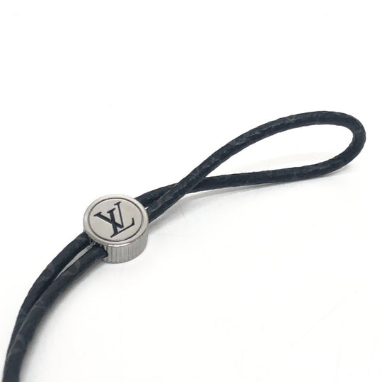 LOUIS VUITTON bracelet M8111 Monogram Eclipse Canvas black Bracelet Catch It mens Used Authentic
