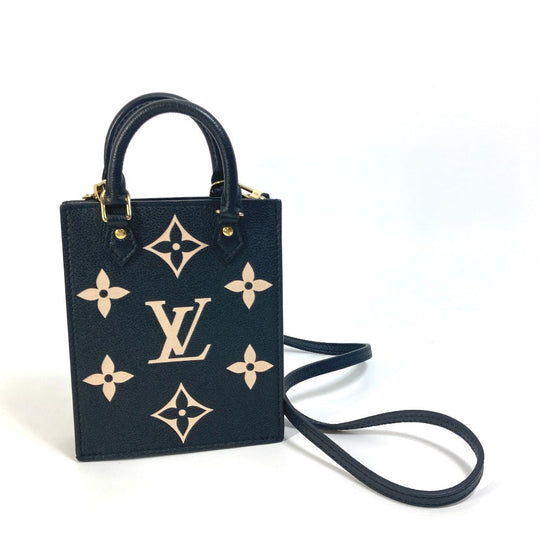 LOUIS VUITTON Shoulder Bag M81416  Monogram Ann Platt Leather black Monogram Ann Platt Petit Sac Plat Women Used Authentic