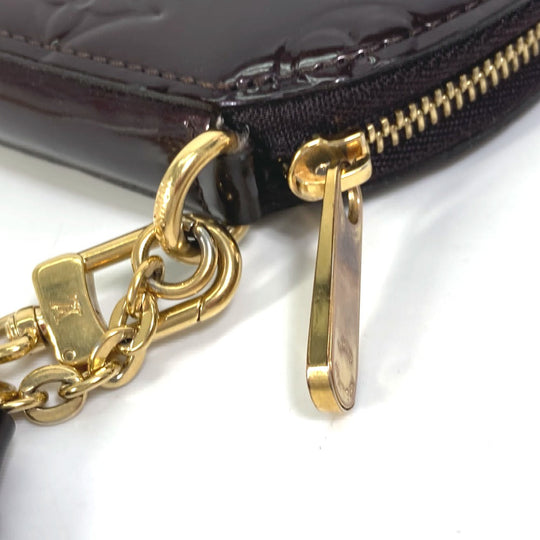 LOUIS VUITTON Coin case M91386 Monogram Vernis purple Monogram Vernis portomone ecruil Women Used Authentic