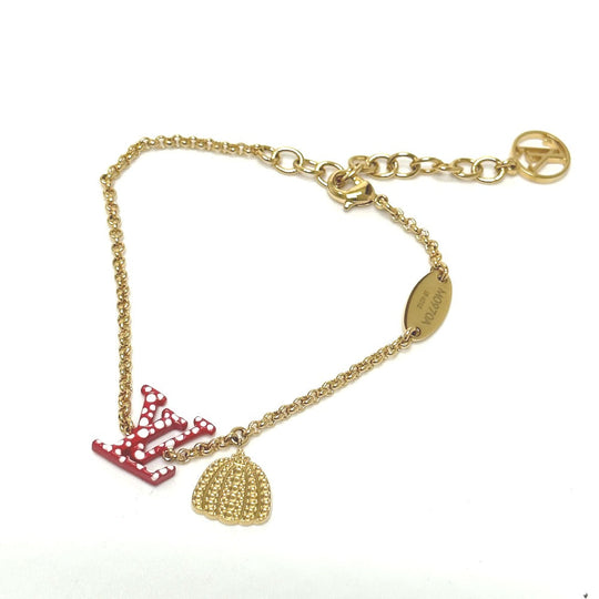 LOUIS VUITTON bracelet M0970A metal Red LVxYK Yayoi Kusama collaboration LV Iconic Infinity Dot Bracelet Women Used Authentic