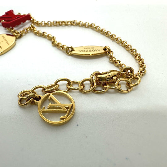 LOUIS VUITTON bracelet M0970A metal Red LVxYK Yayoi Kusama collaboration LV Iconic Infinity Dot Bracelet Women Used Authentic