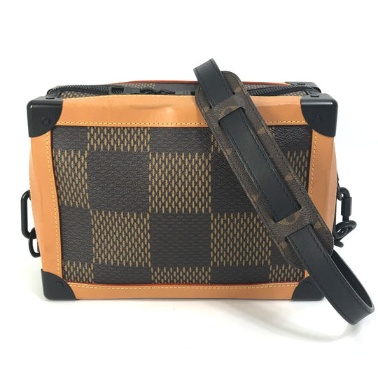 LOUIS VUITTON Shoulder Bag N40381 Damier Giant Canvas Brown Damier Giant NIGO collaboration Soft Trunk mens Used Authentic