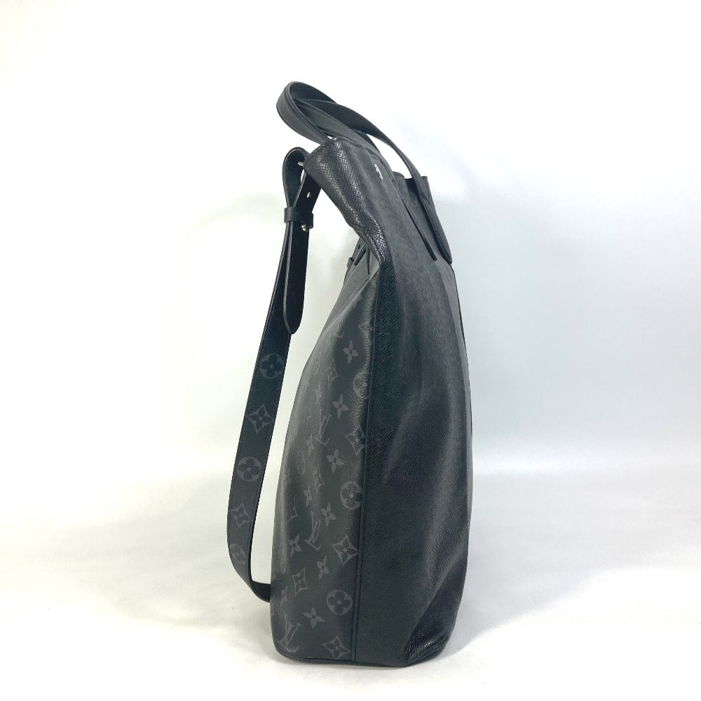 LOUIS VUITTON Tote Bag M30431 Taiga Leather, Monogram Eclipse Canvas black Taigalama City tote mens Used Authentic