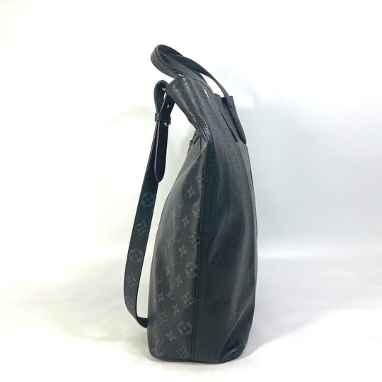 LOUIS VUITTON Tote Bag M30431 Taiga Leather, Monogram Eclipse Canvas black Taigalama City tote mens Used Authentic