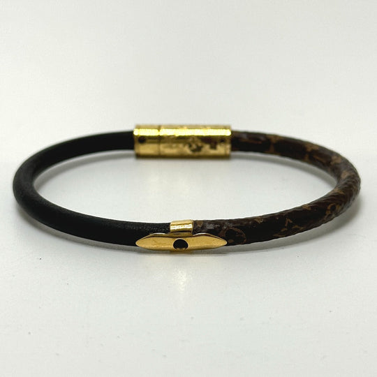LOUIS VUITTON bracelet M6431F Monogram canvas Brown Monogram Brasle Daily Confidential Women Used Authentic
