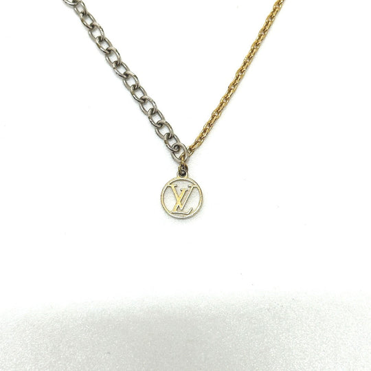 LOUIS VUITTON Necklace M68074 metal gold Necklace Logomania Women Used Authentic