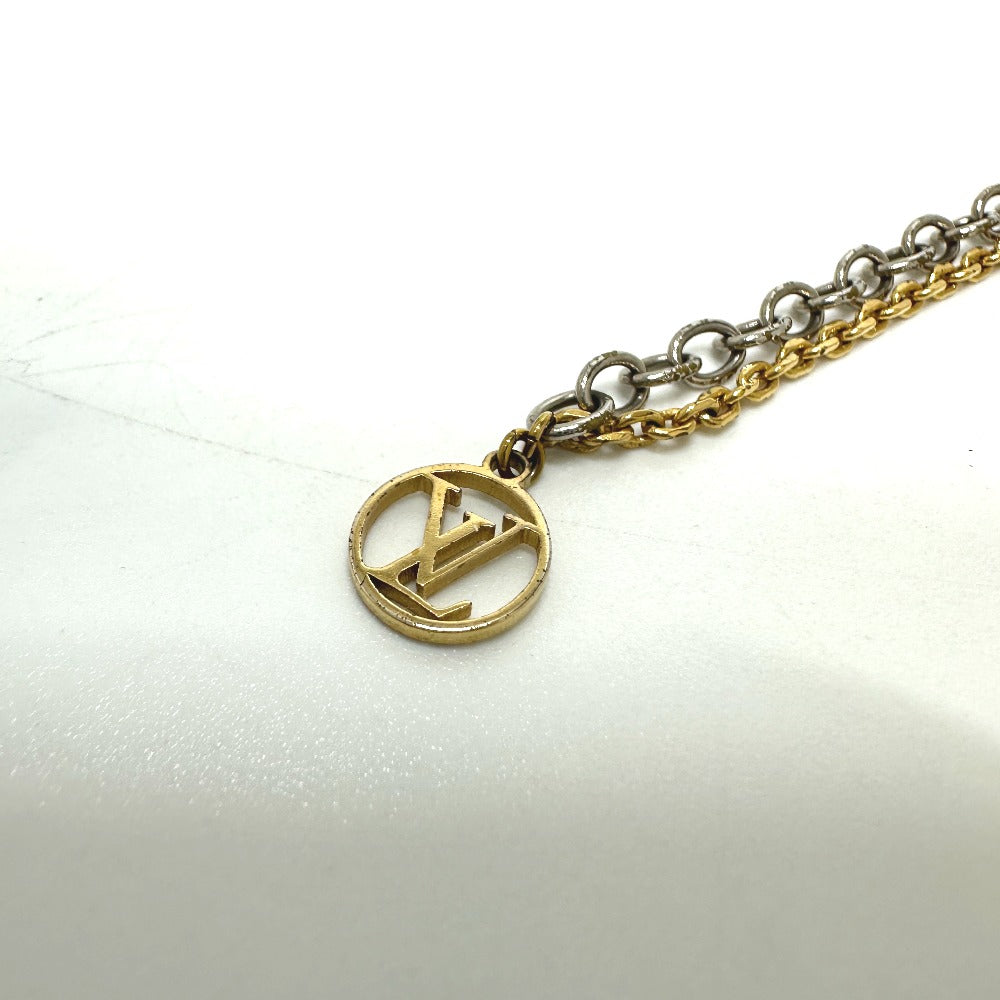 LOUIS VUITTON Necklace M68074 metal gold Necklace Logomania Women Used Authentic