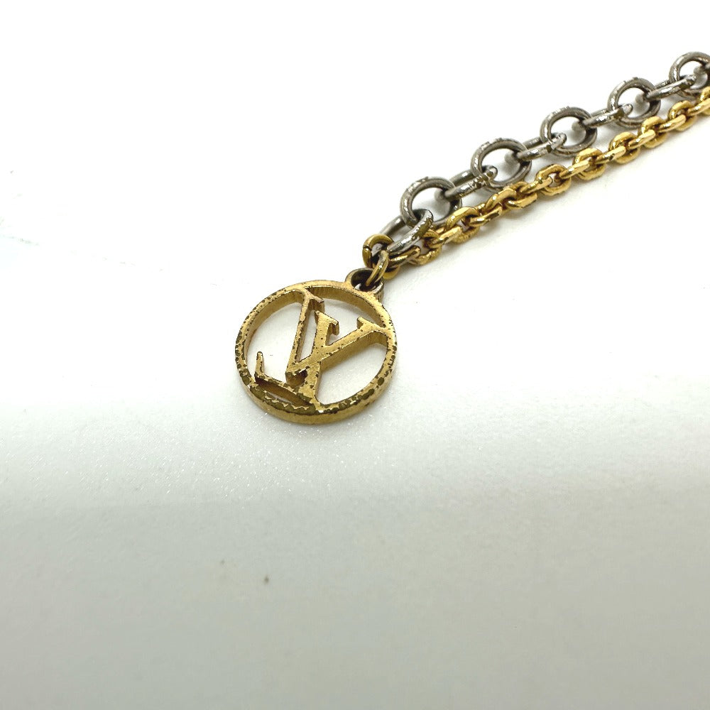 LOUIS VUITTON Necklace M68074 metal gold Necklace Logomania Women Used Authentic