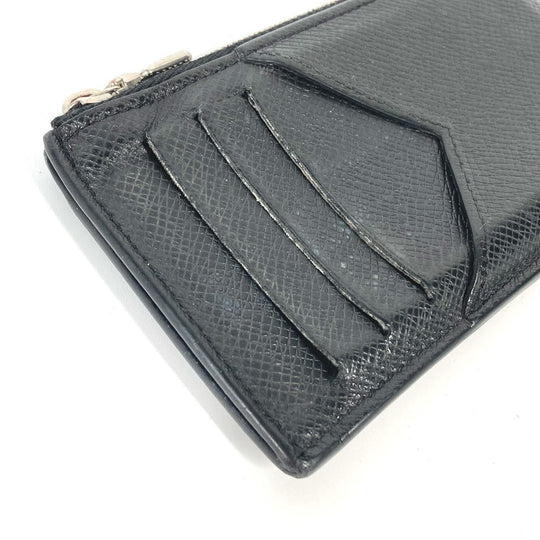 LOUIS VUITTON Coin case M62914 Taiga Leather black Taiga Coin card holder mens Used Authentic