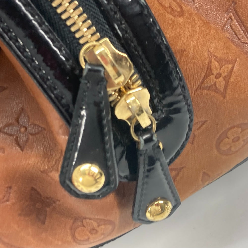 LOUIS VUITTON Boston Duffel bag M95299 Leather / patent leather Brown Monogram emboss Stephen Women Used Authentic