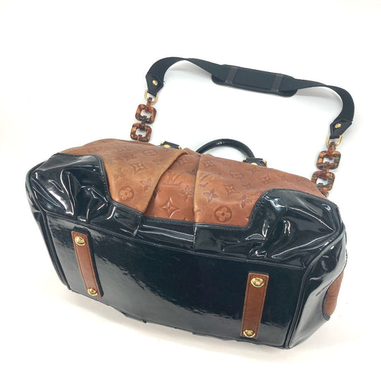 LOUIS VUITTON Boston Duffel bag M95299 Leather / patent leather Brown Monogram emboss Stephen Women Used Authentic
