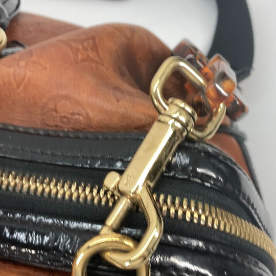 LOUIS VUITTON Boston Duffel bag M95299 Leather / patent leather Brown Monogram emboss Stephen Women Used Authentic