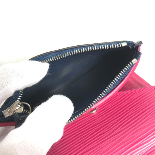 LOUIS VUITTON Trifold wallet M62204 Epi Leather pink Epi Portefeuille Victorine Women Used Authentic