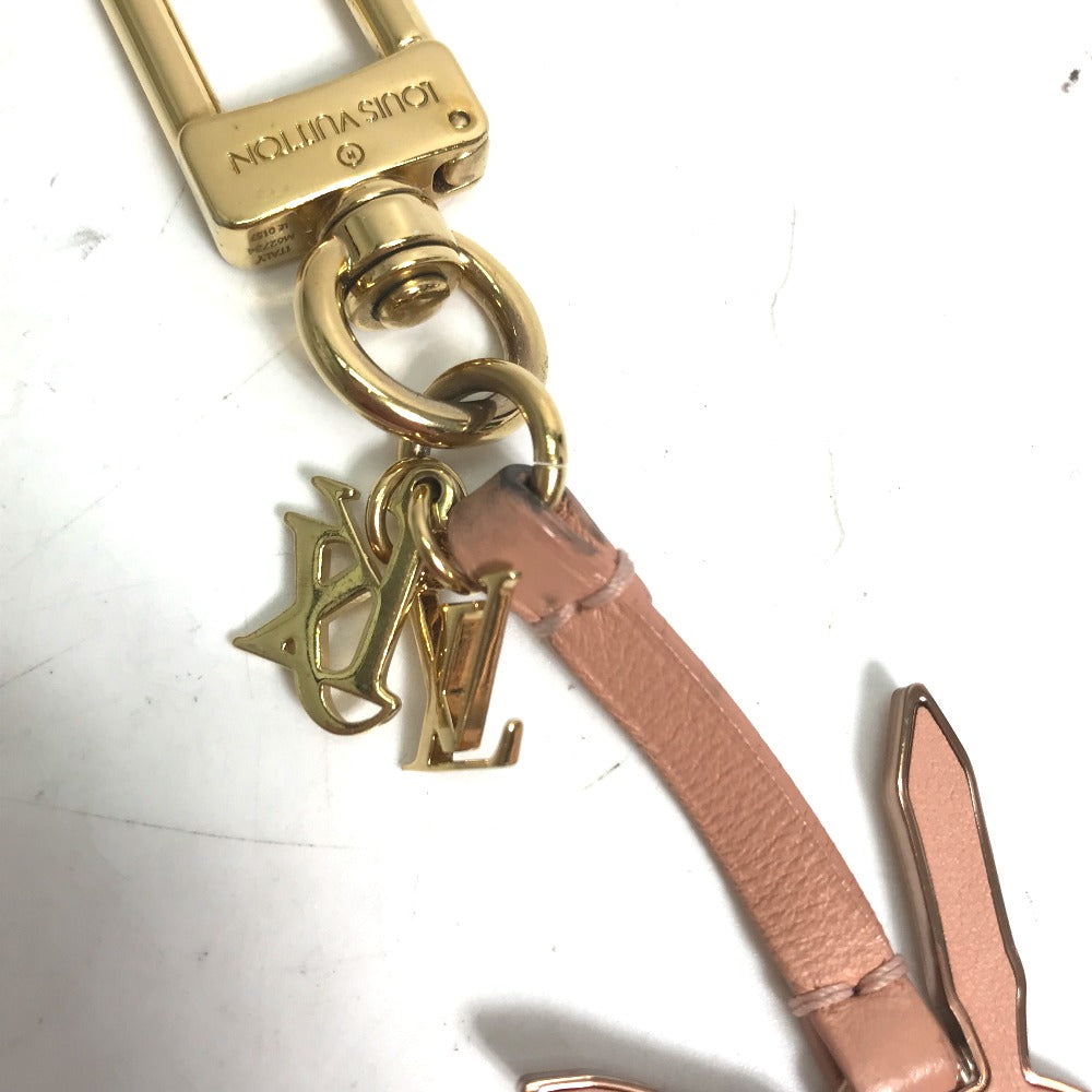 LOUIS VUITTON key ring M62734 leather pink Rabbit Jeff Koons Women Used Authentic