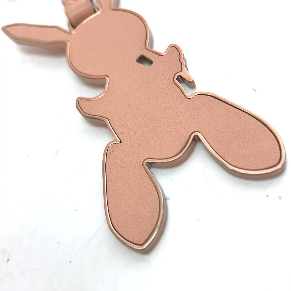 LOUIS VUITTON key ring M62734 leather pink Rabbit Jeff Koons Women Used Authentic