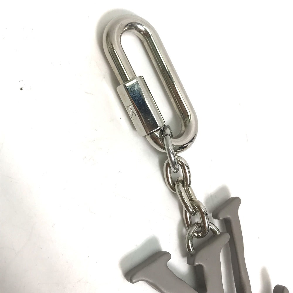 LOUIS VUITTON key ring MP2618 metal blue Bag charm Portocre LV Shape Rope mens Used Authentic