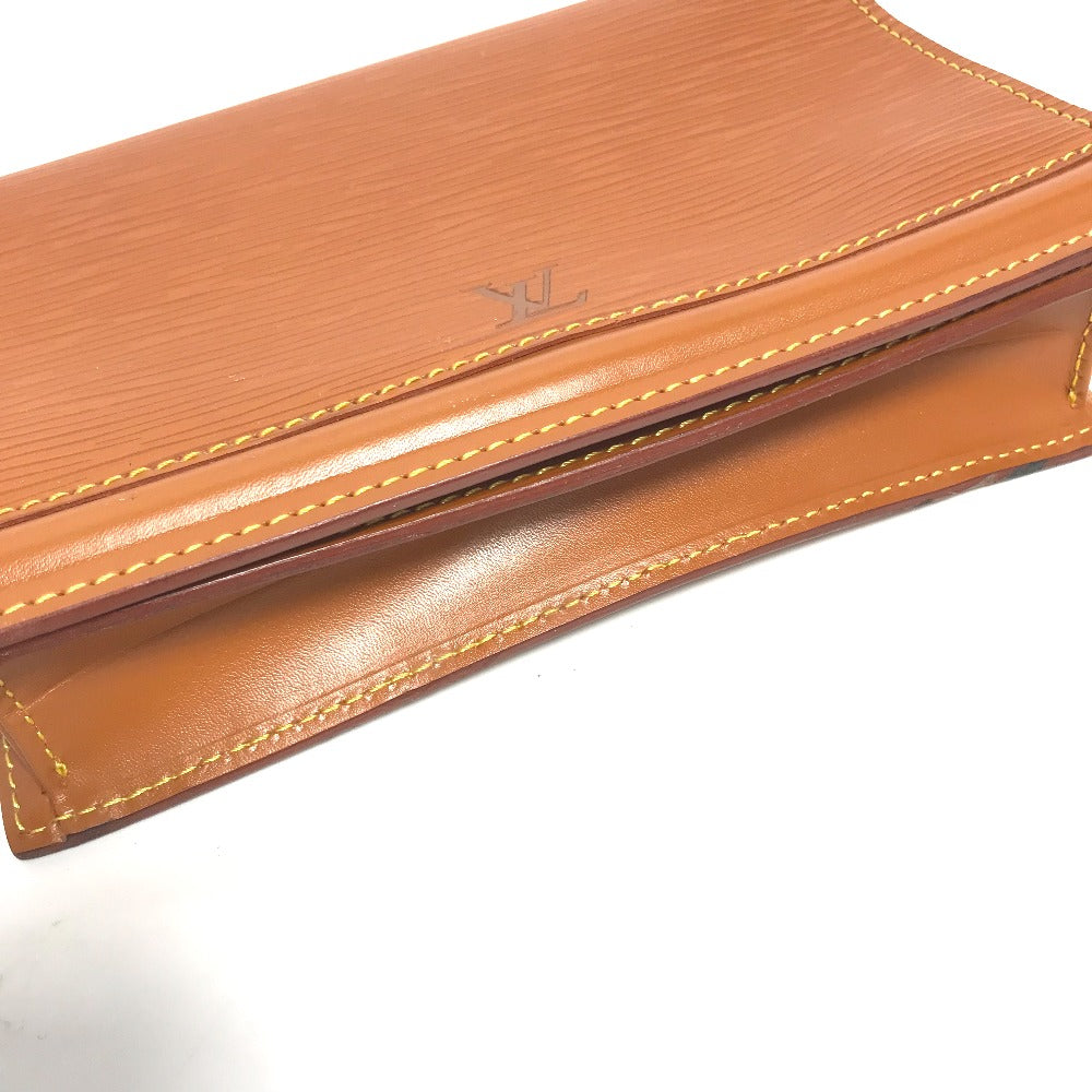 LOUIS VUITTON Pouch M52603 Epi Leather Brown Epi Santure Tilsit Women Secondhand Authentic