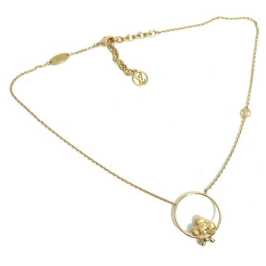 LOUIS VUITTON Necklace M00799 metal gold Accessories Necklace Vivienne Swinging Women Used Authentic